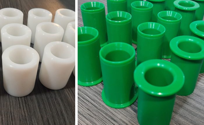 Bushings and pinions in industrial polymers